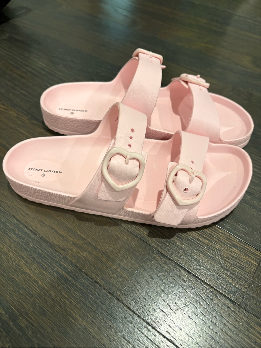 Stoney Clover x Target Pink Heart-Buckle Slide Sandals